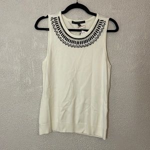 White House Black Market Cream Colored Top